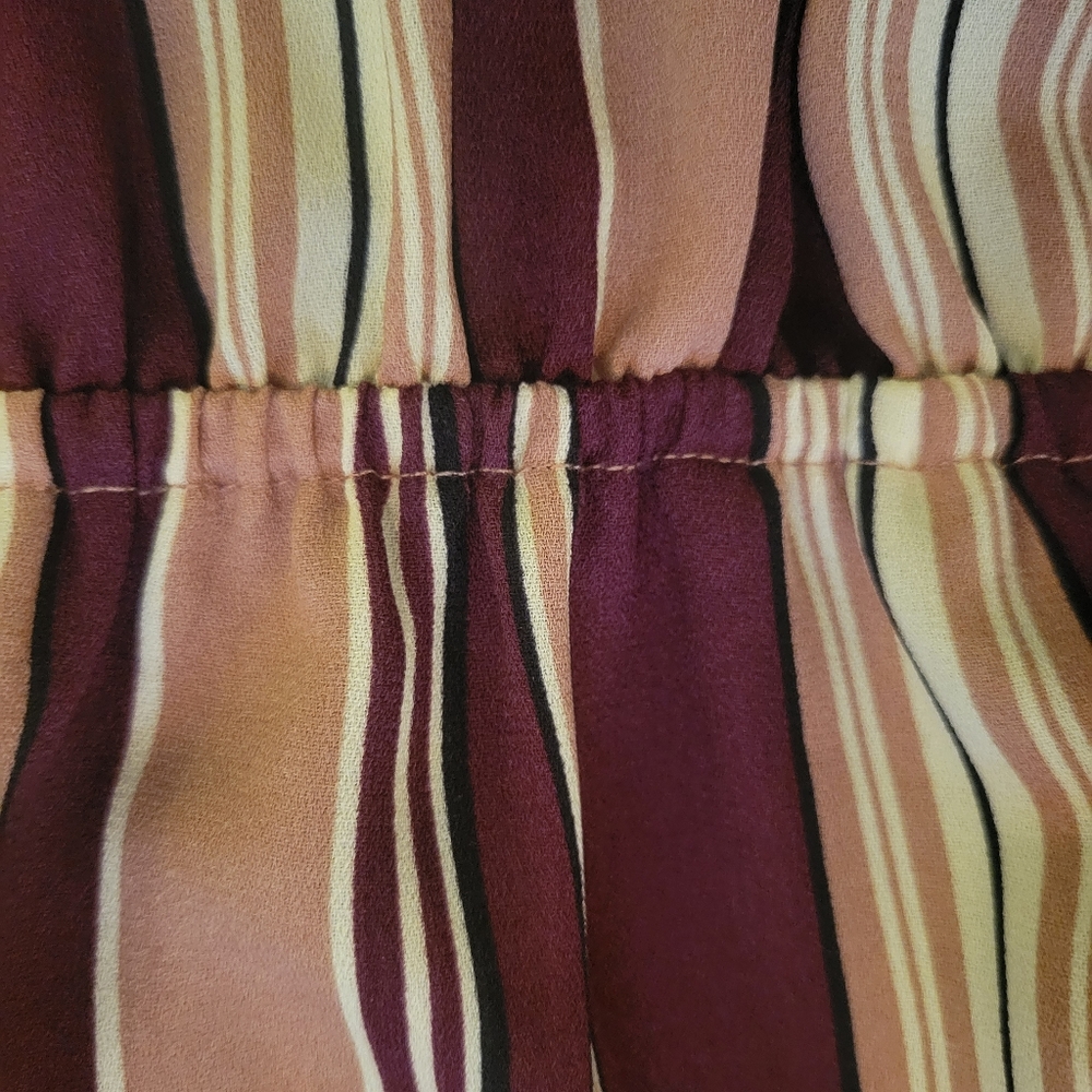 Casual Wraparound Striped Sleeveless Dress Size: M - Picture 10 of 14